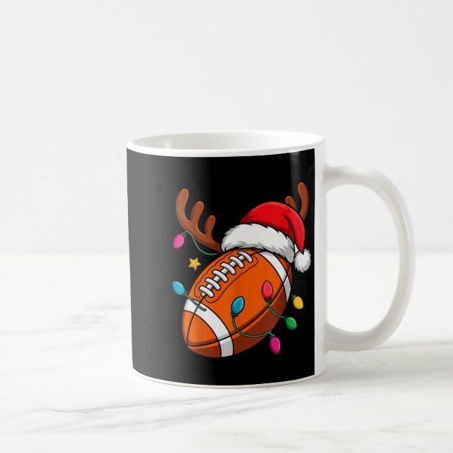 Mug Football American Reindeer Horns Christmas Xmas Ba (Droite)