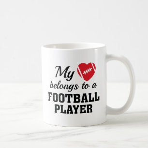Mug Football Heart Belongs