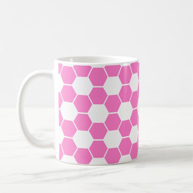Mug Football inverse / Soccer Ball Texture - Rose (Gauche)