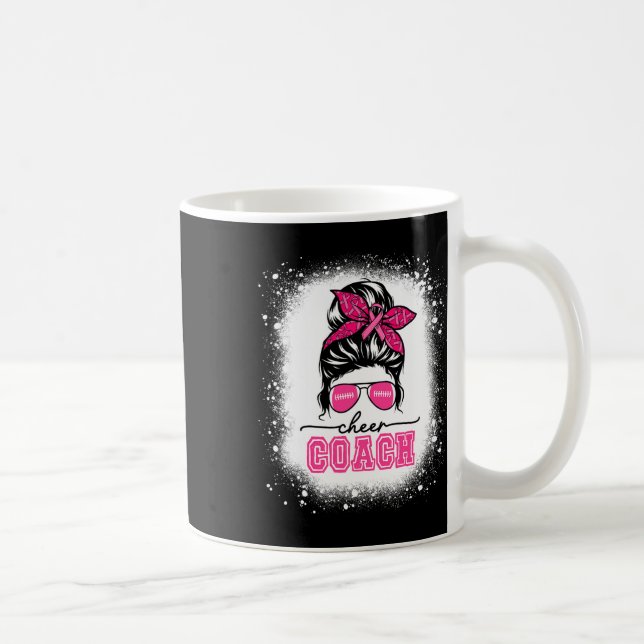 Mug Football Messy Bun Maman Cheval Entraîneur Cancer  (Droite)