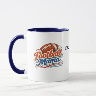 Mug Football Mom personnalisé avec photo