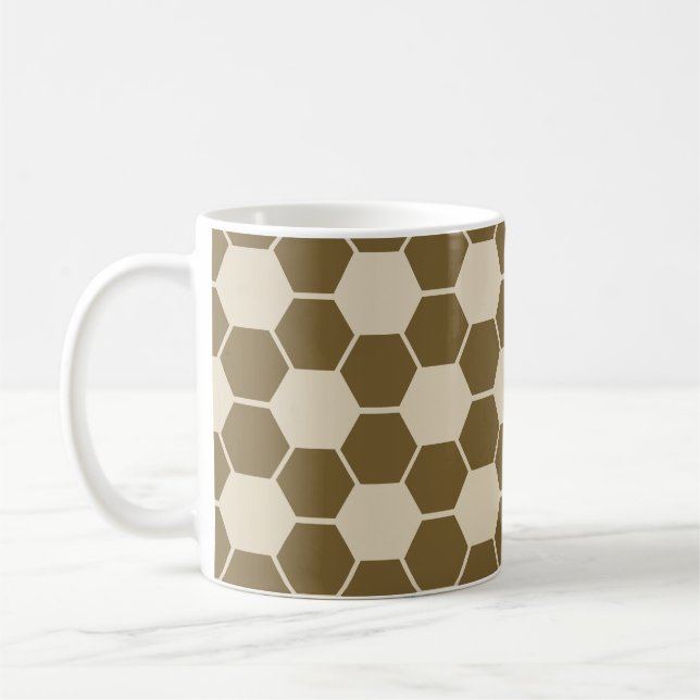 Mug Football / Soccer Ball Texture - Tons Brown (Gauche)