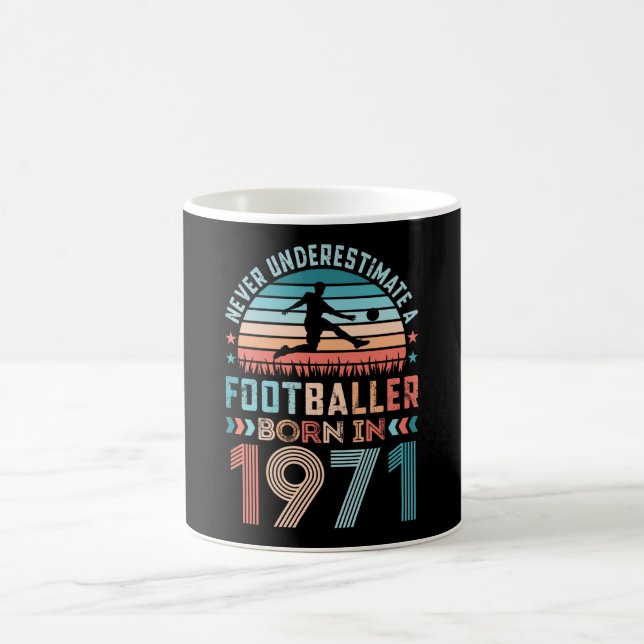 Mug Footballeur né en 1971 Football 50e anniversaire C (Centre)