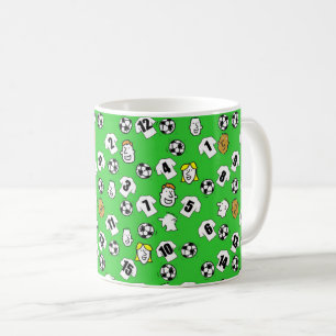 Mug Footballs, Chemises blanches, & Fans Motif plus gr