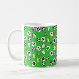 Mug Footballs, Chemises blanches, & Fans Motif plus gr