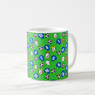 Mug Footballs, Chemises Bleues, & Fans Motif plus gran