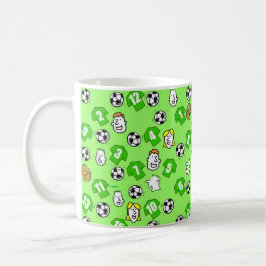 Mug Footballs, Chemises vertes, & Fans Motif plus gran