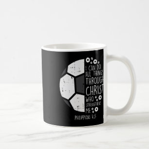 Mug Footbyl de football Je peux faire des choses Bible