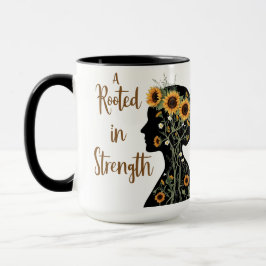 Mug Force enracinée Maman - Arte en silhouette floriss