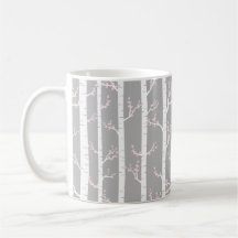 Forêt d'arbres de bouleau de rose gris, blanc et