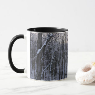 Mug Forêt d'arbres neigeux