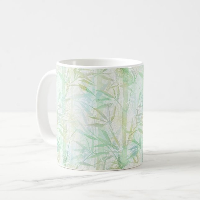 Mug Forêt de bambou dans le brouillard. (Devant gauche)