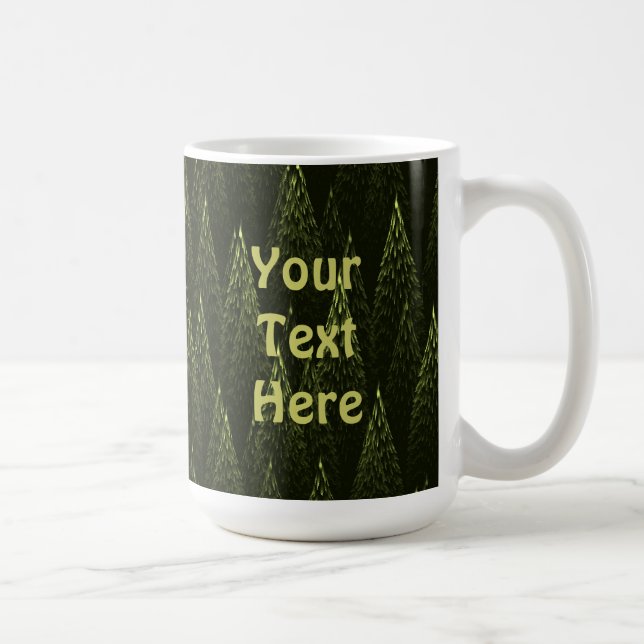 Mug Forêt de conifères fractale (Droite)