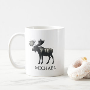 Mug Forêt d'hiver Bois Élan Personnalisé  