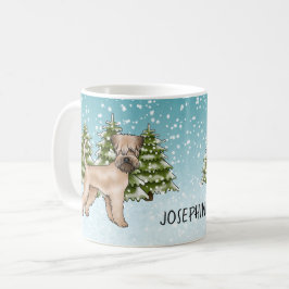 Mug Forêt d'hiver de neige de Terrier roux à revêtemen