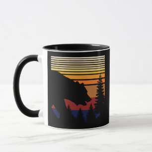 Mug Forêt d'ours couleur vintage