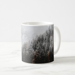 Mug Forêt noire et blanche, montagnes,