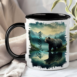 Mug Forêt réfléchie de l'ours grizzly brun