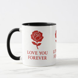Mug Forever Love Rose Graphic Creating Warm Valentine 