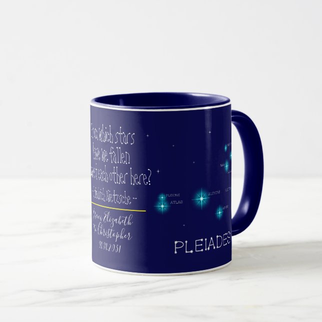 Mug Formation de l'hémisphère nord Pleiades Star (Devant droit)