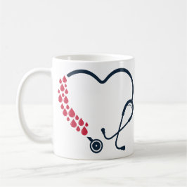 Mug Forme cardiaque stéthoscope