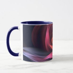 Mug Forme De Vortex Abstrait Rouge Et Bleu