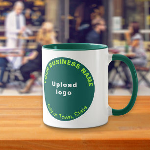 Mug Forme ronde marque d'entreprise sur Hunter Green C