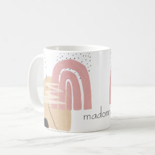 Mug Formes Abstraites blanchies roses personnalisées