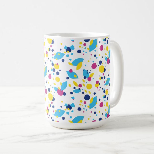 Mug Formes abstraites colorées. (Devant droit)