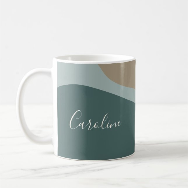 Mug Formes Abstraites dans le nom de script personnali (Gauche)