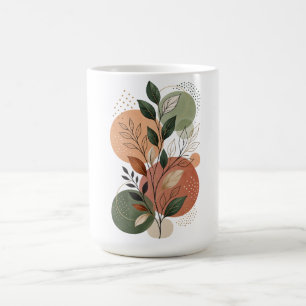 Mug Formes Abstraites Modernes en Terracotta et Botani