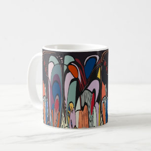 Mug Formes Abstraites, style Matisse, ajout de texte,