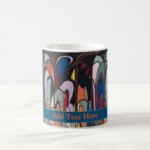 Mug Formes Abstraites, Style Matisse, ajouter du texte
