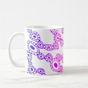 Mug Formes de blobs de cercle abstrait aléatoire multi