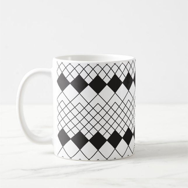 Mug Formes en losange noir motif (Gauche)