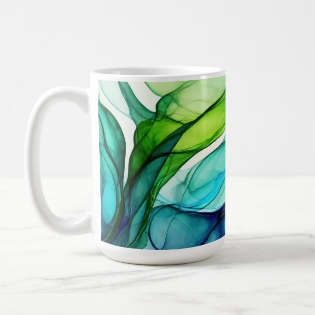Mug Formes en vert et bleu (Gauche)