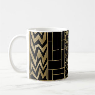 Mug Formes et Fleurs Tangle en noir et or