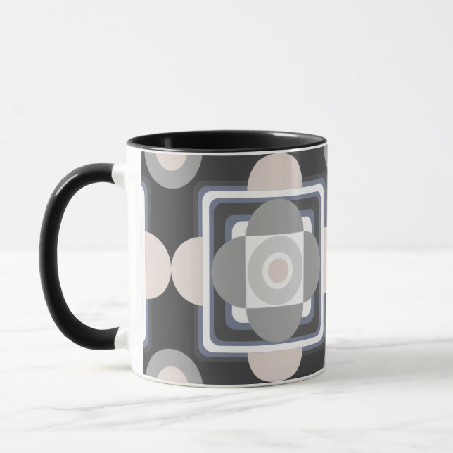 Mug Formes géométriques avec rose (Gauche)