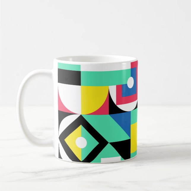 Mug Formes géométriques colorées Ornement décoratif (Gauche)