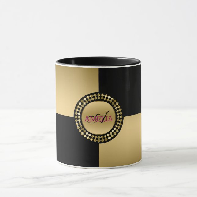 Mug Formes géométriques Gold et Black (Centre)