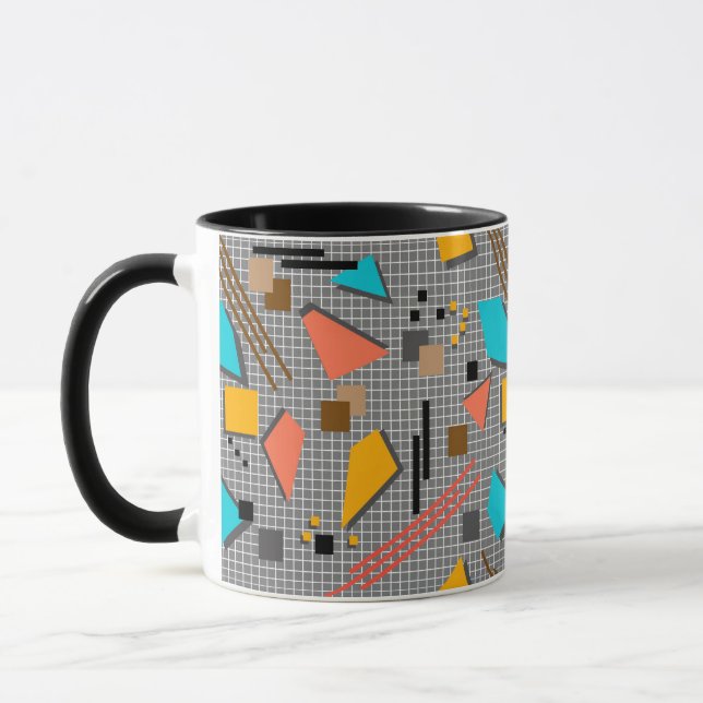Mug Formes géométriques memphis abstraites patches rét (Gauche)