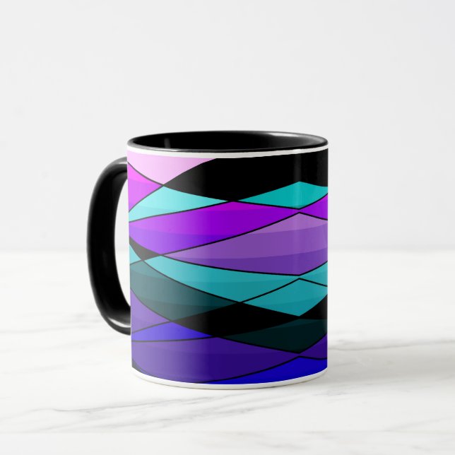 Mug formes géométriques modernes Abstraites triangles  (Devant gauche)