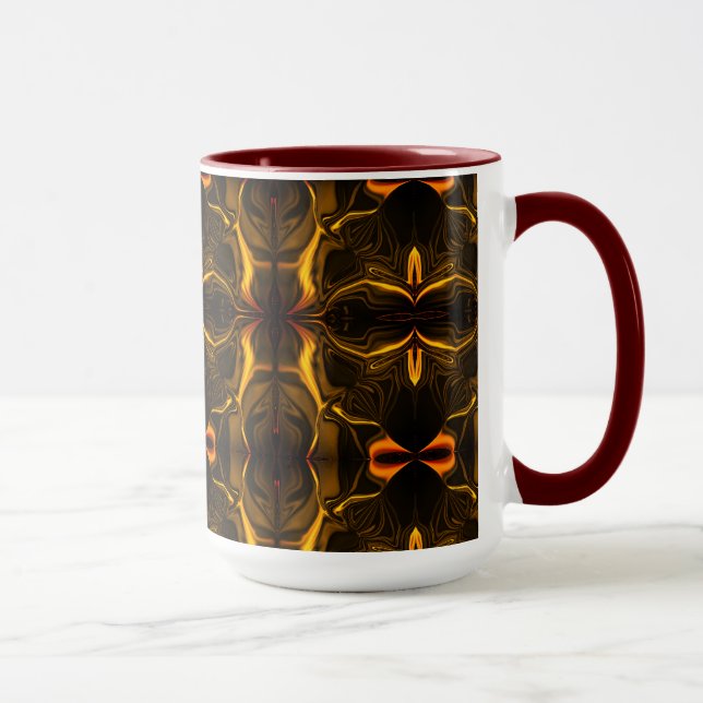 Mug Formes, "traits d'or flottent" sur arrière - plan  (Droite)