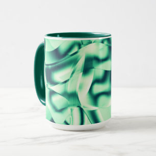 Mug Formes vert courbé d'acrylique, teintes vert menth
