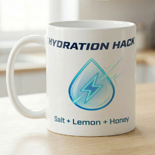 Mug Formule de truc d'hydratation au citron sel miel