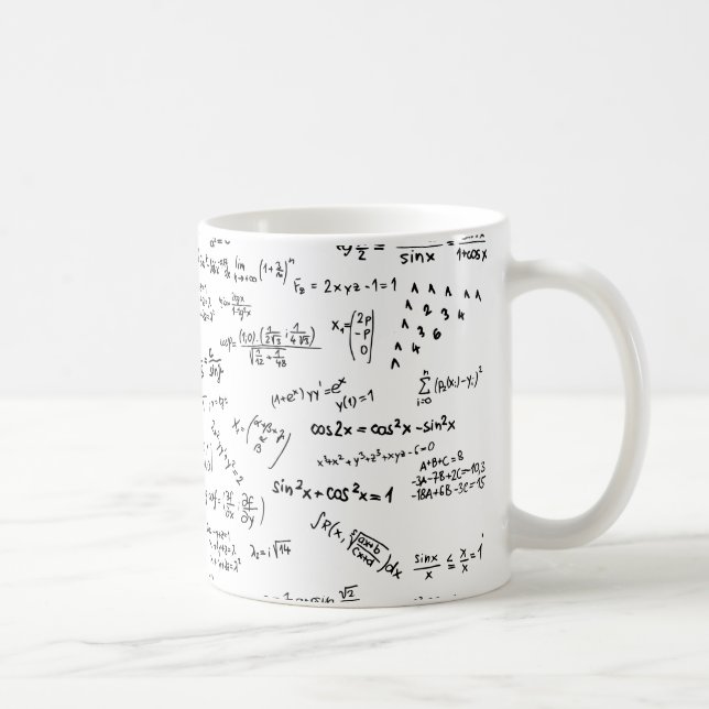 Mug Formules Mathématiques Et Numéros (Droite)