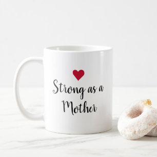 Mug Forte comme une mère Coeur rouge