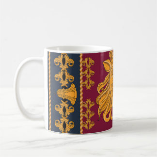 Mug Foulard à tête de lion : motif doré.