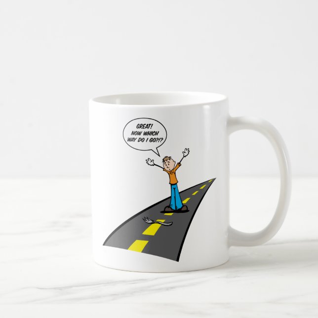Mug Fourchette dans la route (Droite)