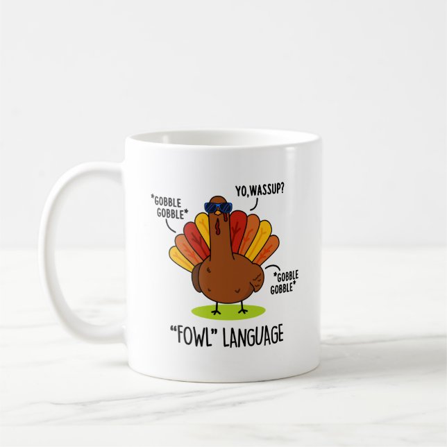 Mug Fowl Language Funny Turc Pun (Gauche)